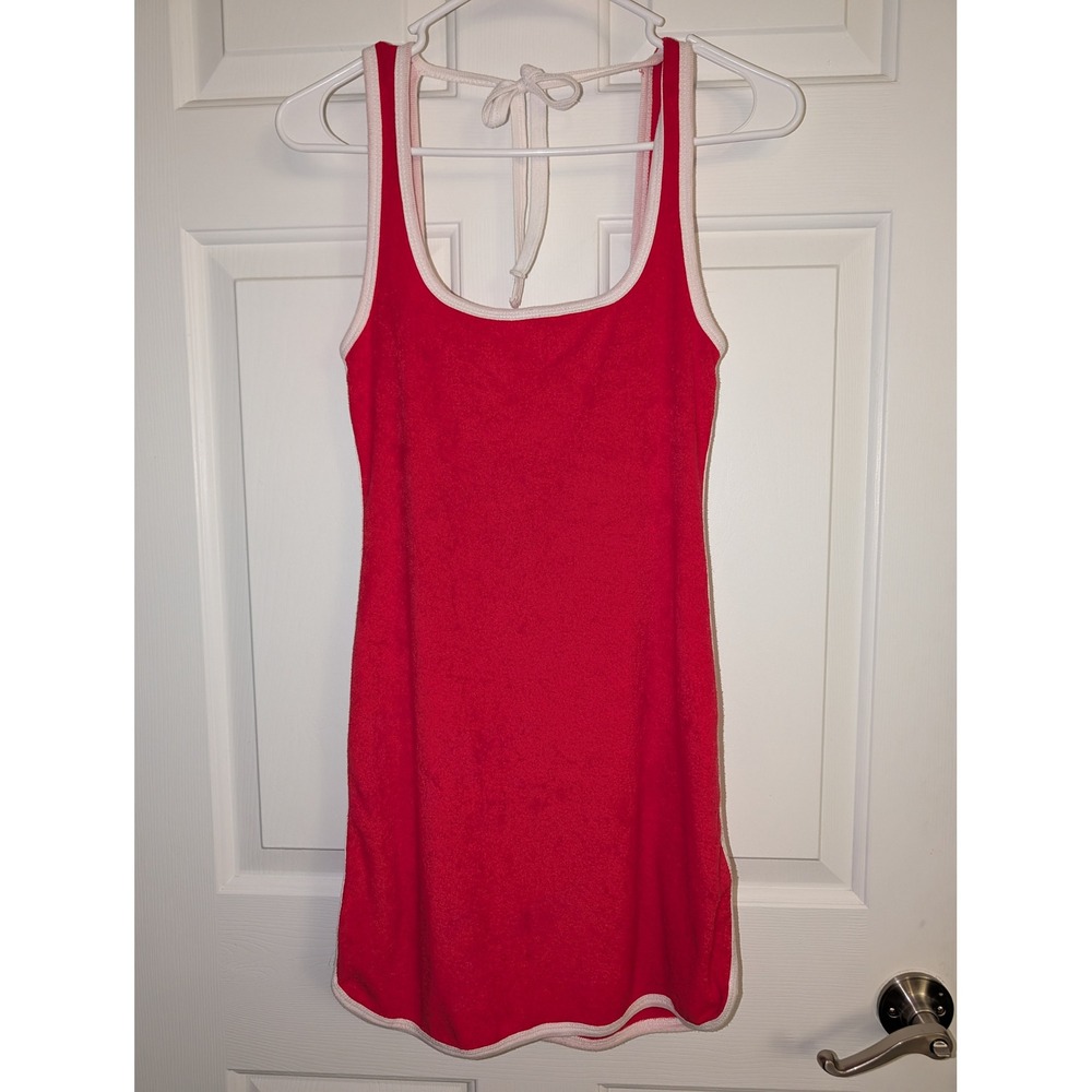 Urban Outfitters Jeanne Red Terrycloth Mini Dress XS Y2K Retro Beach